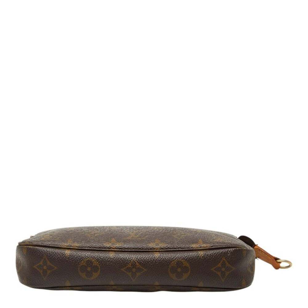 LOUIS VUITTON Brown Monogram Leather Pochette Pouch - Picture 3 of 9